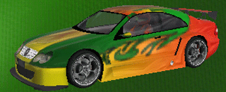 Mercedes in fire