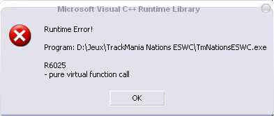 R6025 Runtime Error